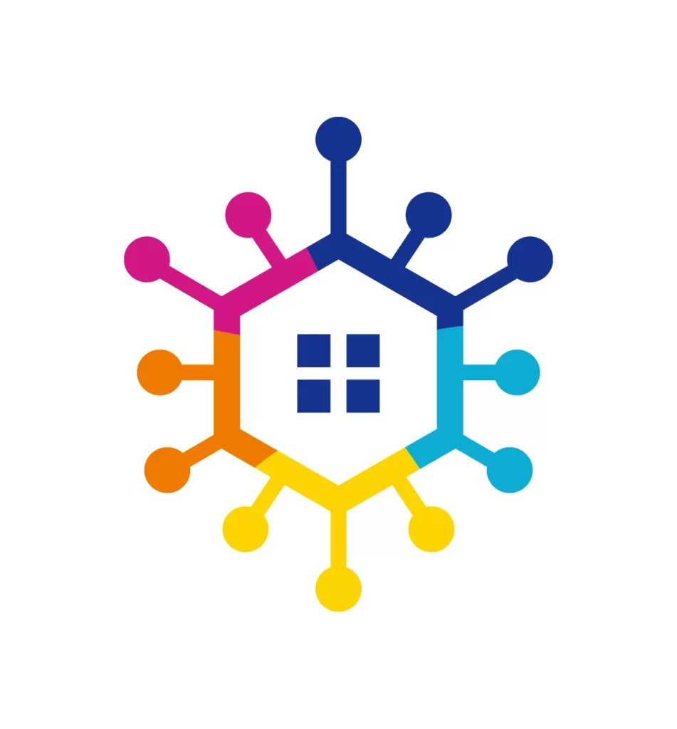 house building build Creative mind vector logo