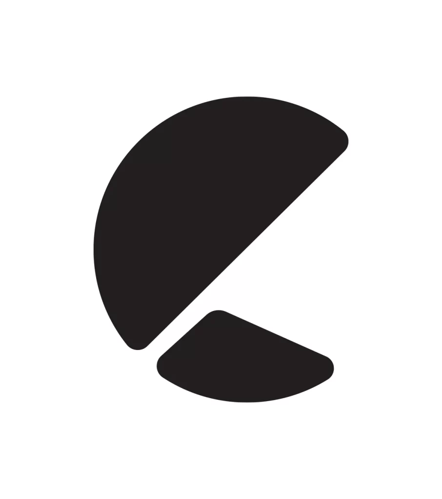 letter C vector logo Pac-Man