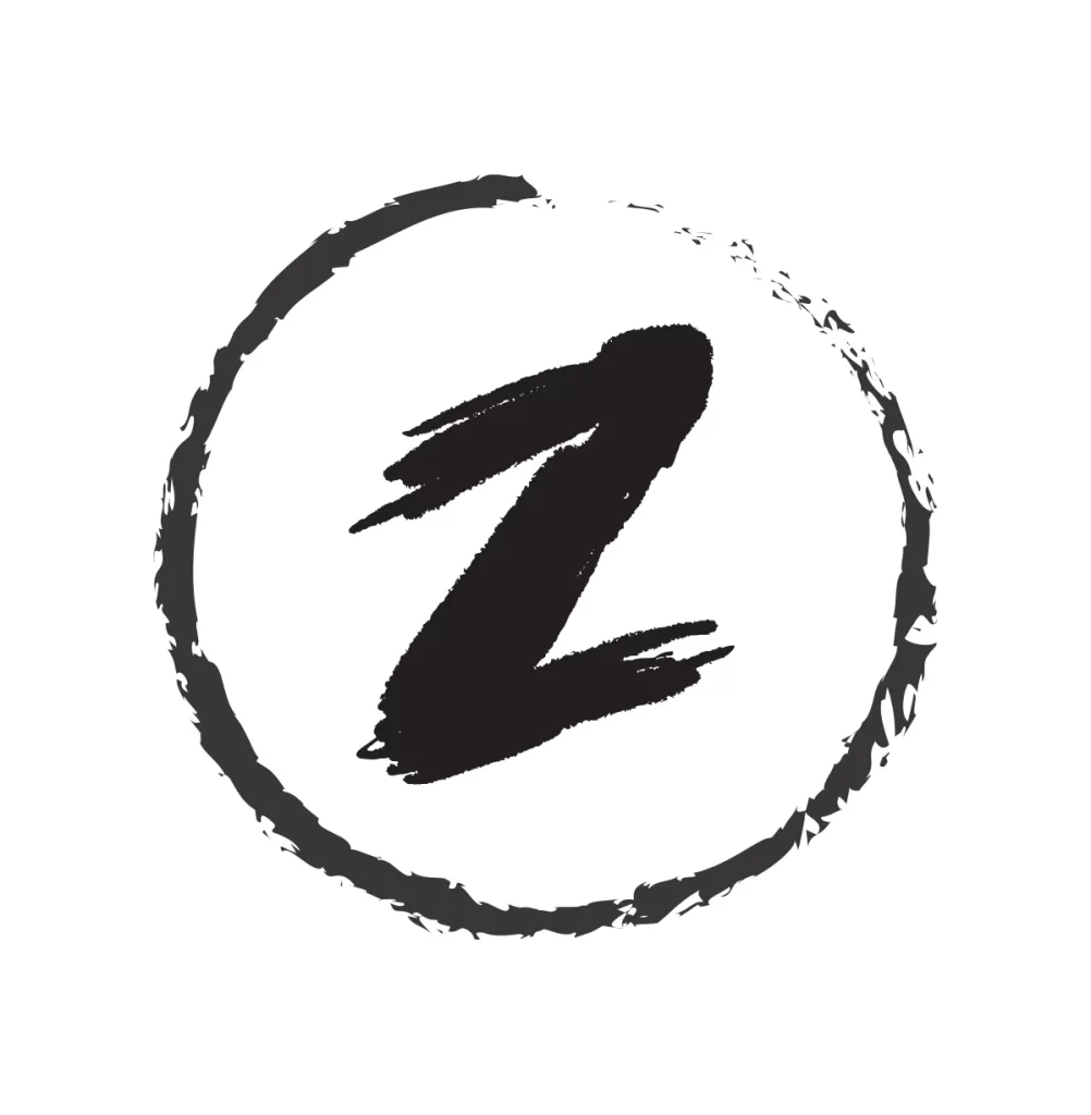 letter Z logo brushwork brush