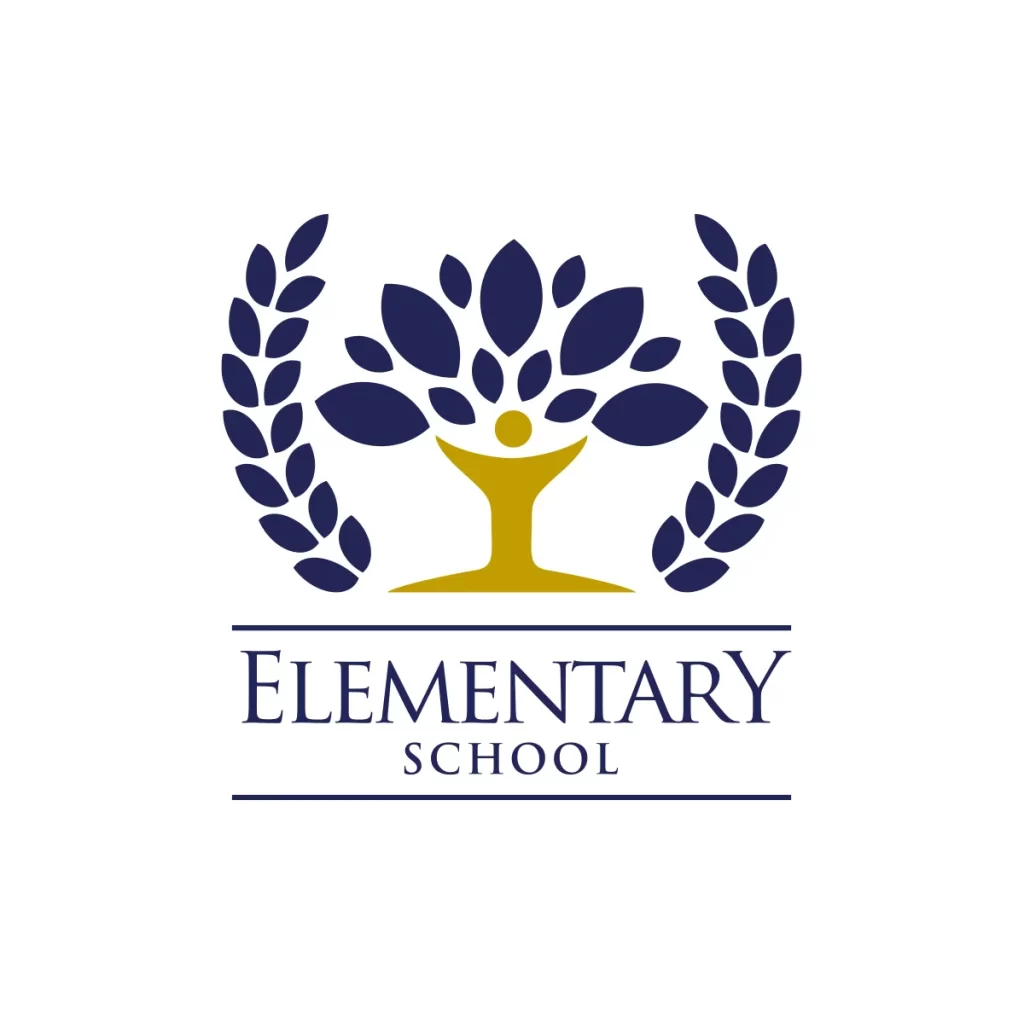 tree elementary school vector logo