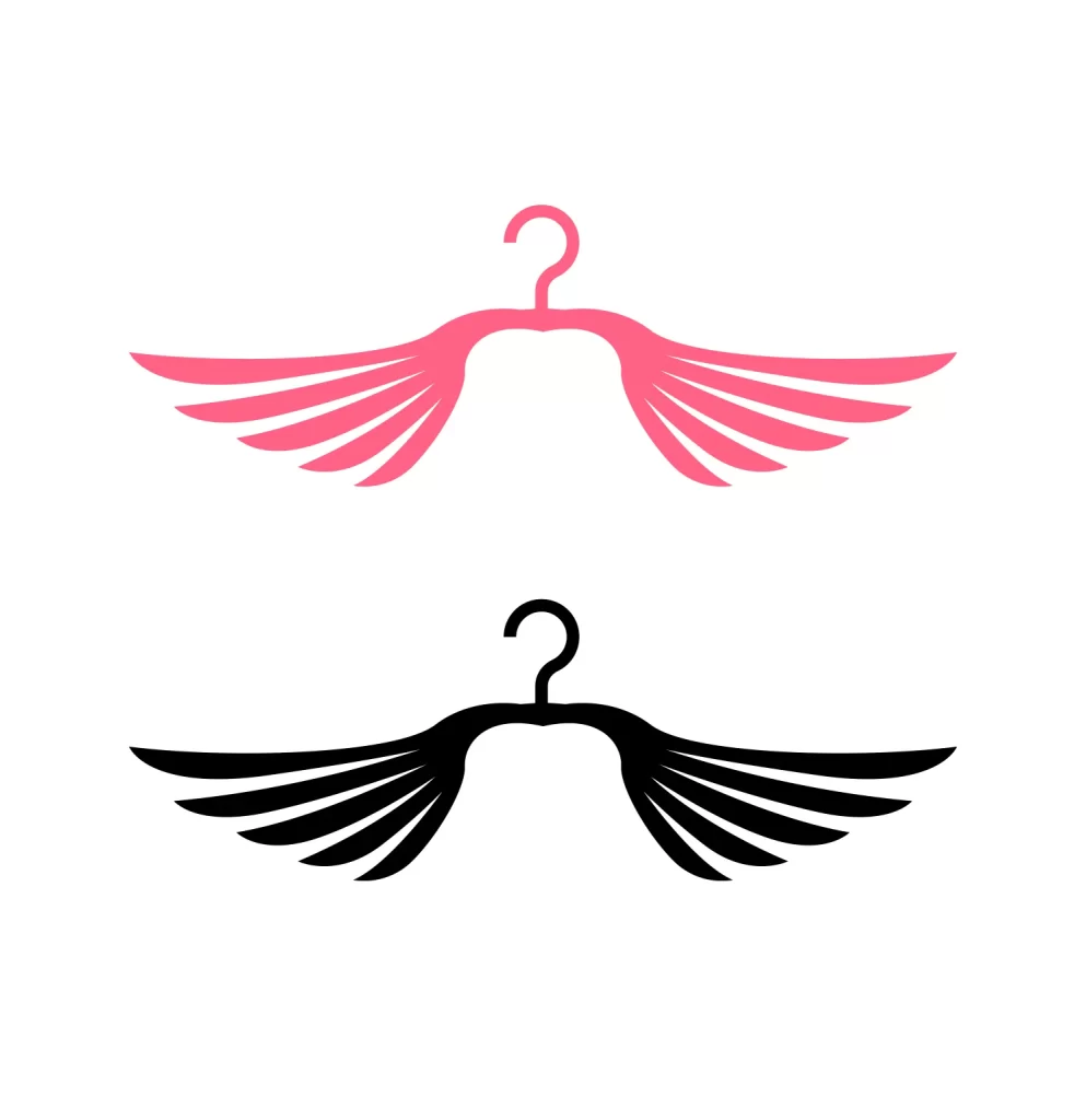 wing hanger Fashion shop vector logo