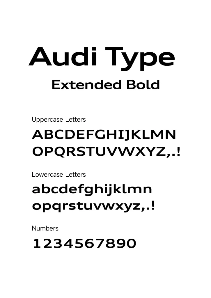 Audi Type Extended Bold font download