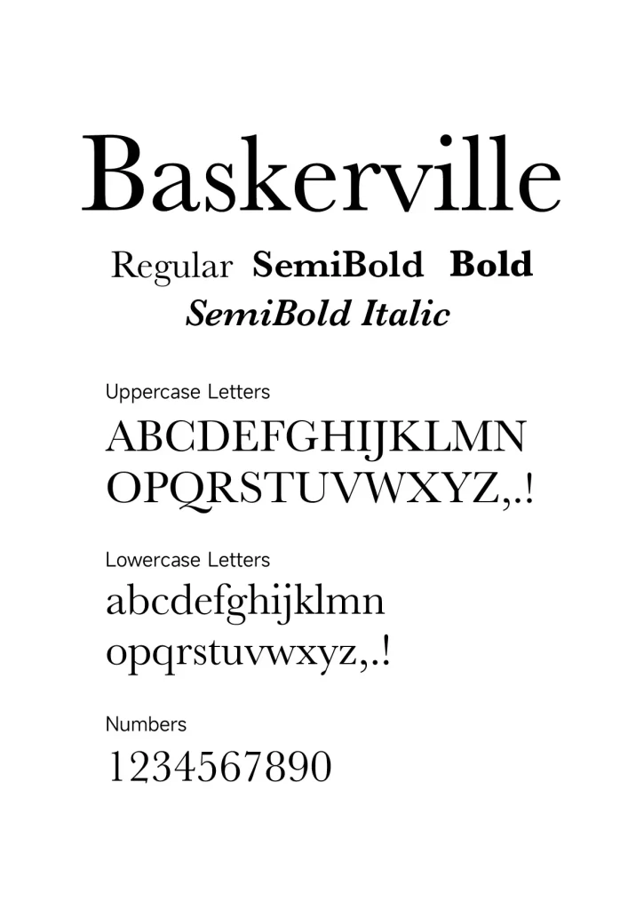 Baskerville font download