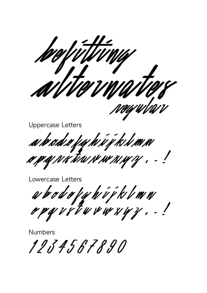 Befitting Alternates font download