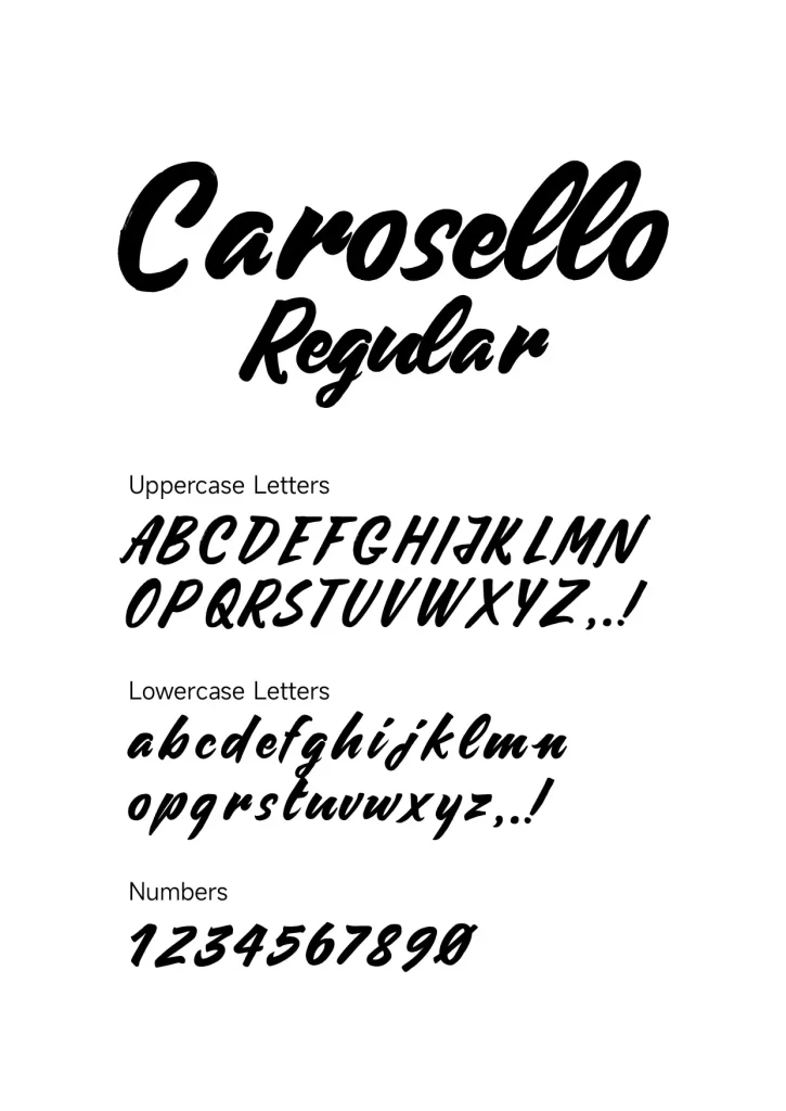 Carosello font download OTF