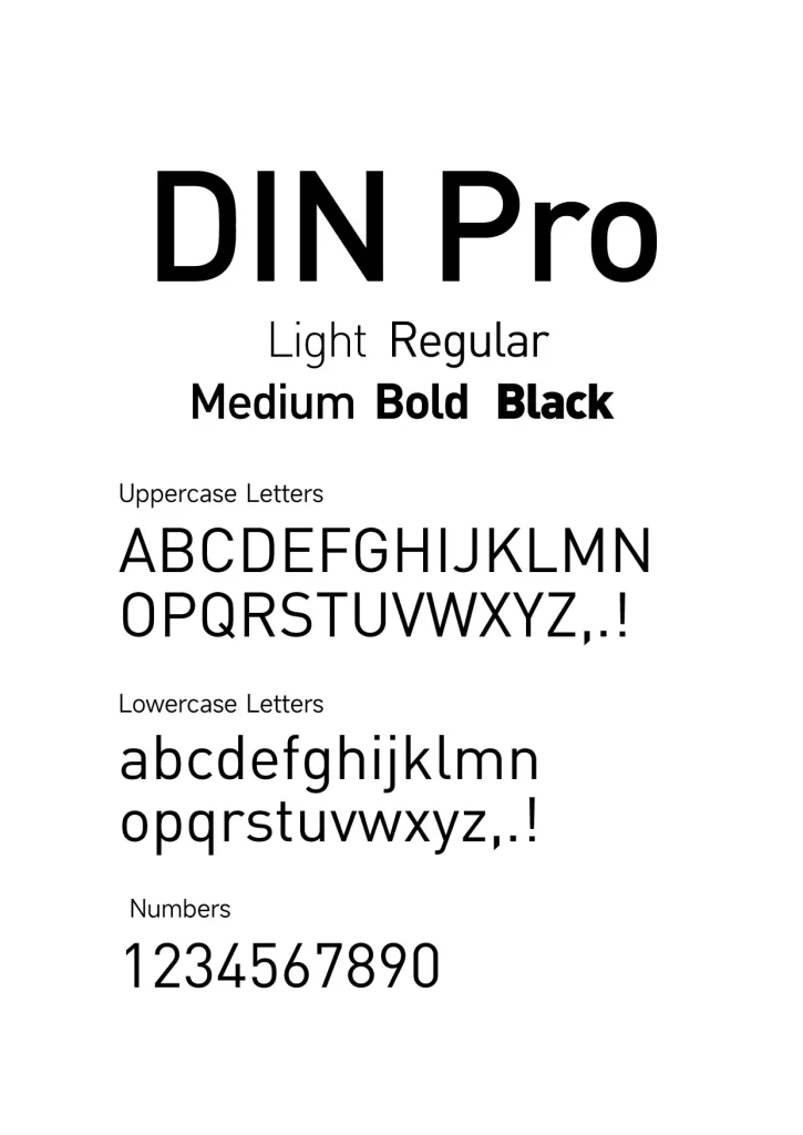DIN Pro Font Family download