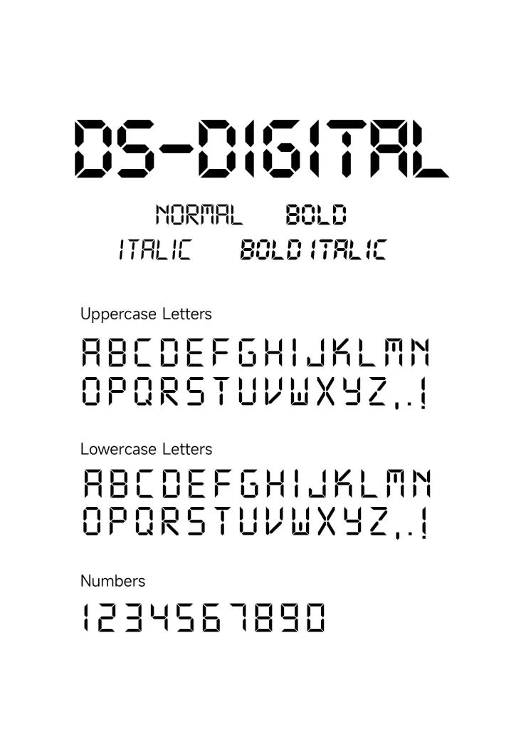 DS Digital font download
