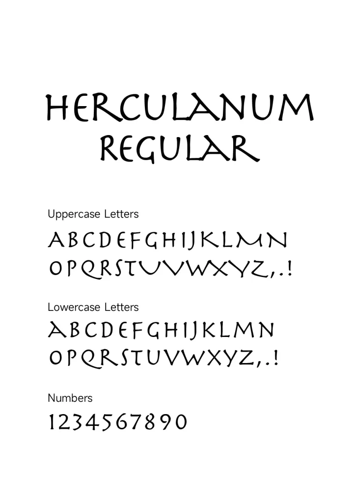 Herculanum font download