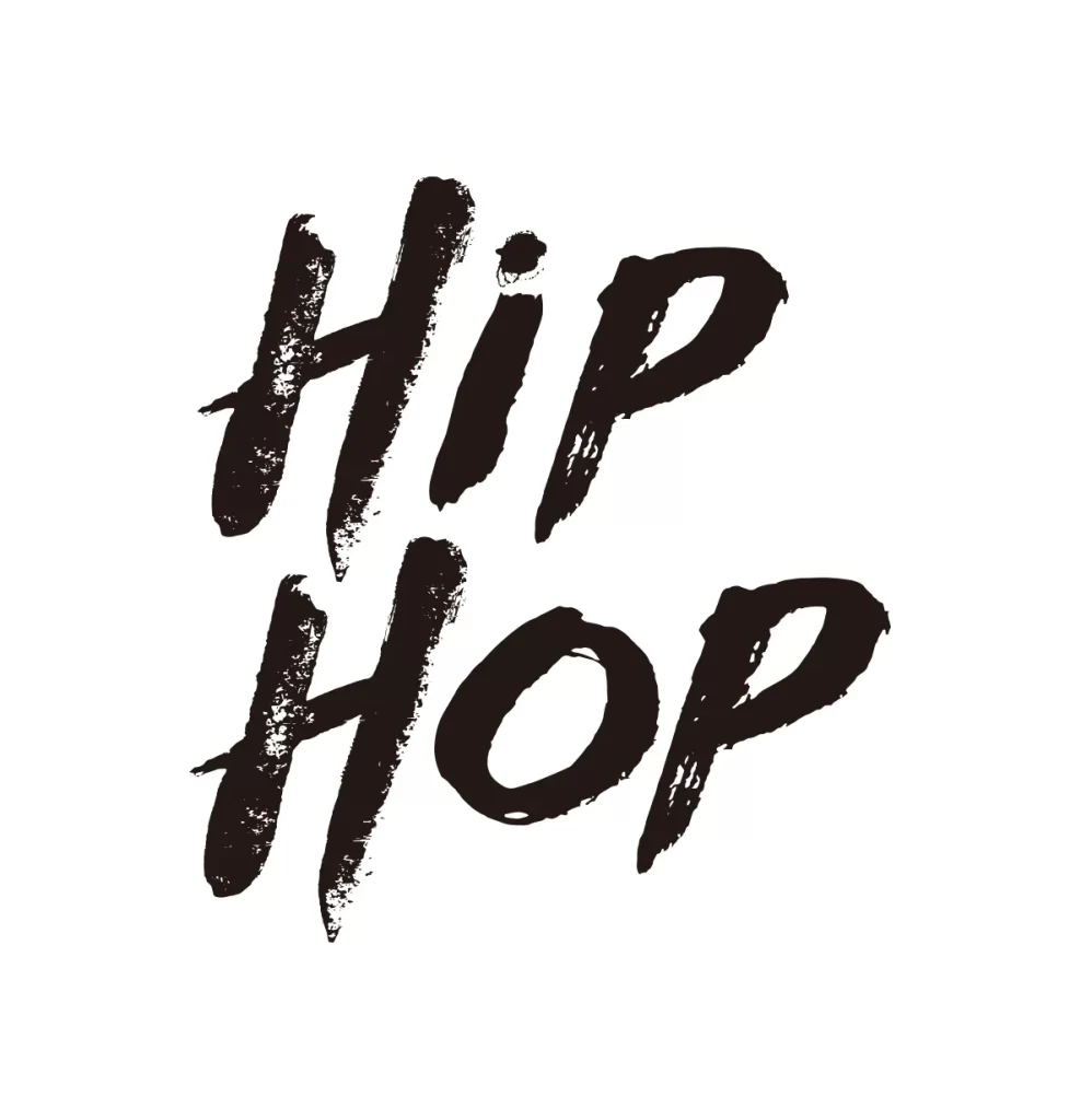 HipHop Chinese brush calligraphy vector font