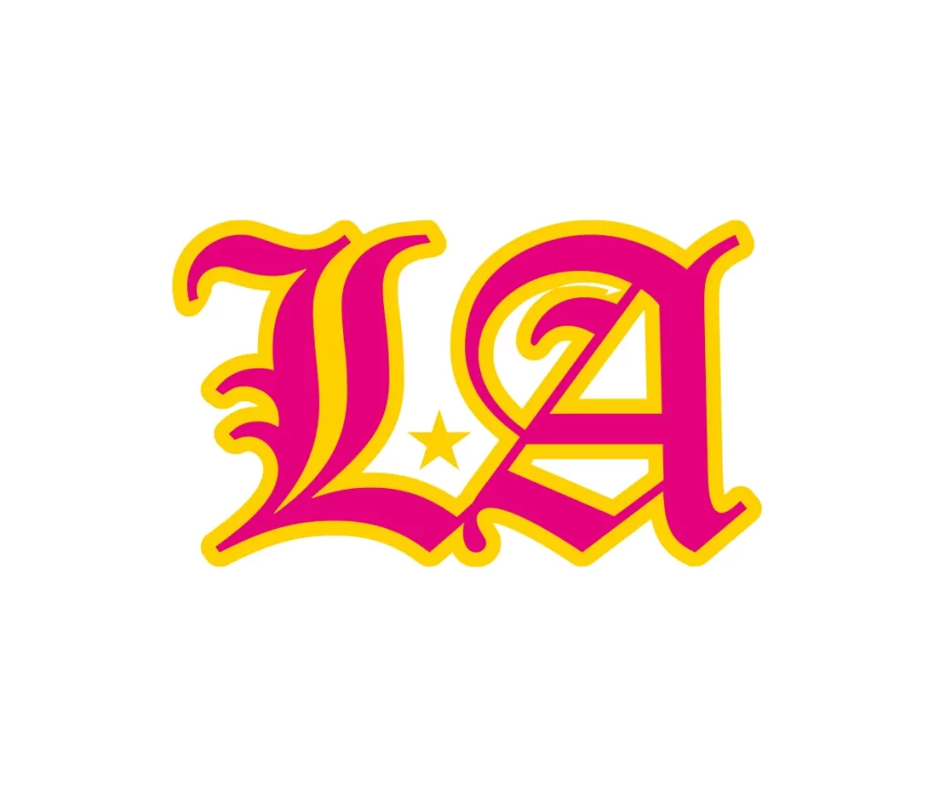 LA vector wordmark