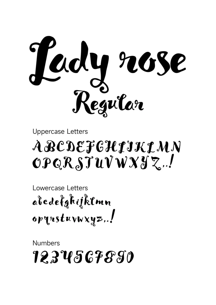 Lady rose font download