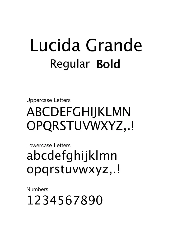 Lucida Grande font download