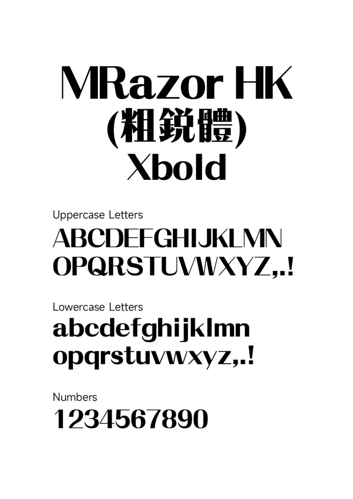 MRazor HK Xbold font download