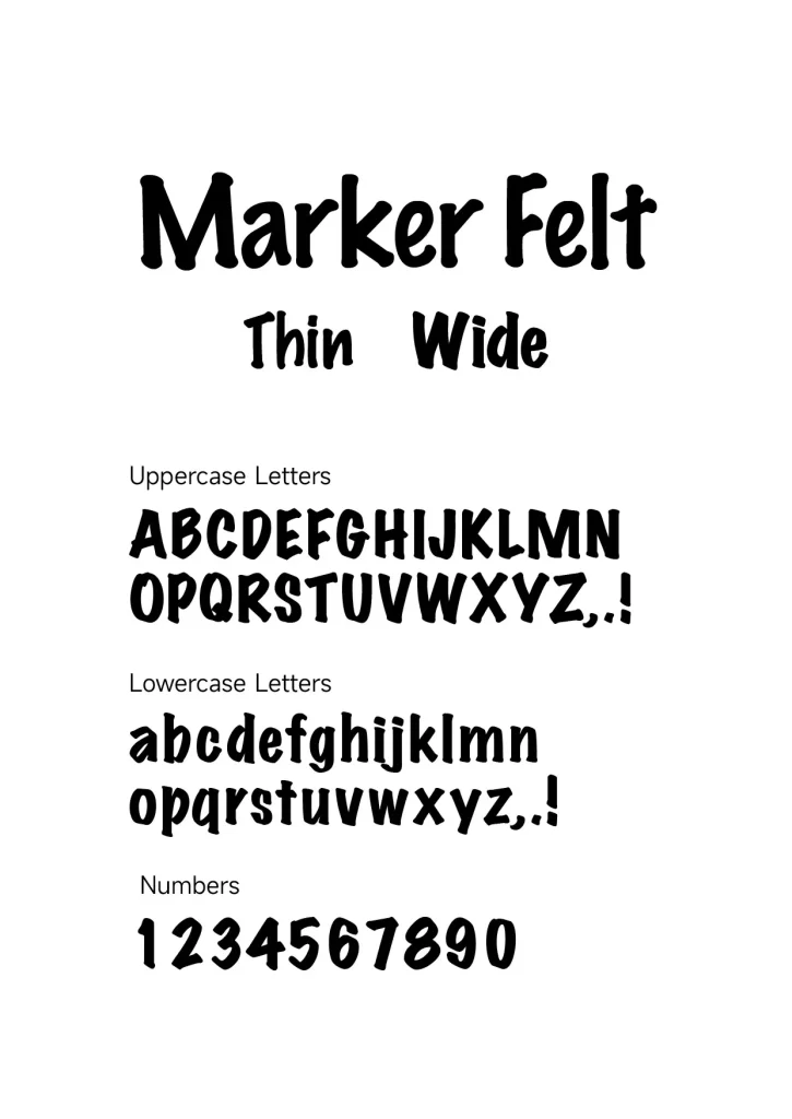 Marker Felt font download