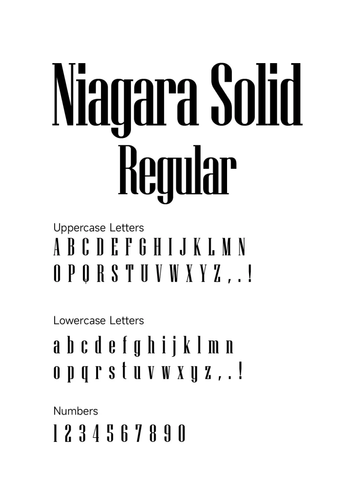 Niagara Solid font download