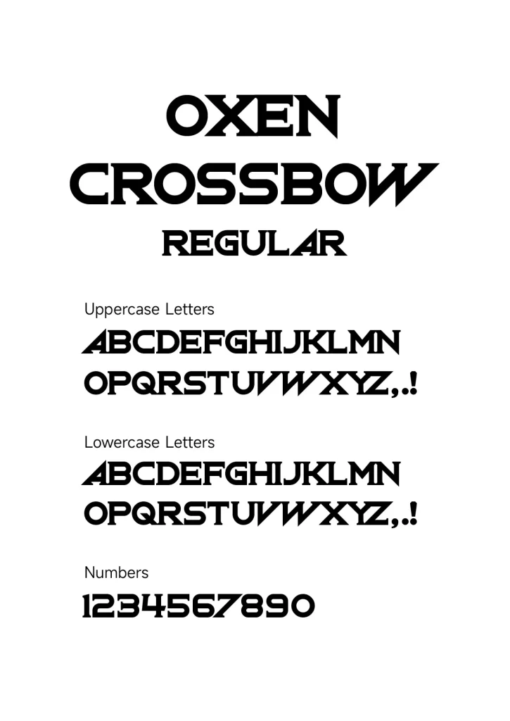 Oxen Crossbow font download