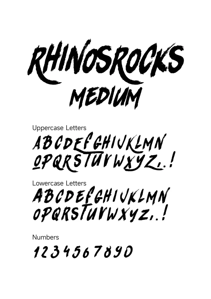 Rhinos Rocks font download
