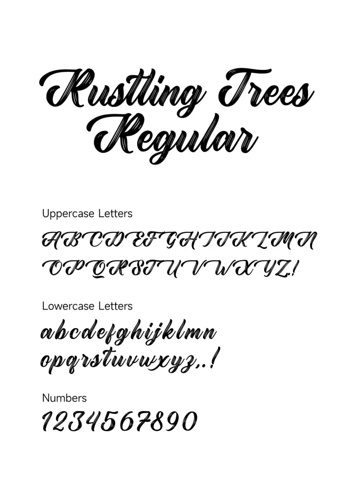 Rustling Trees font download