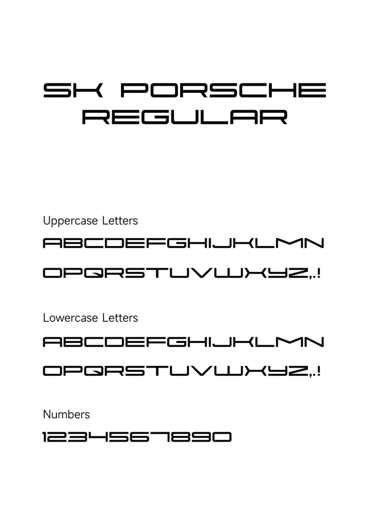 SK Porsche font download