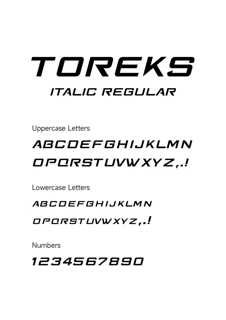 Toreks Italic font download