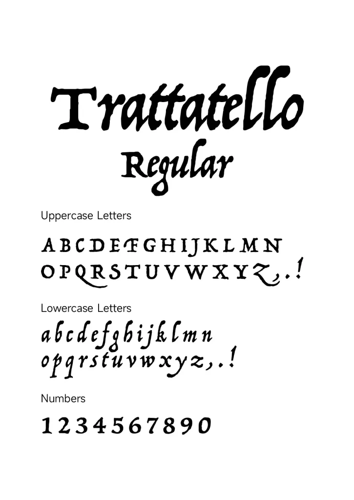 Trattatello font download