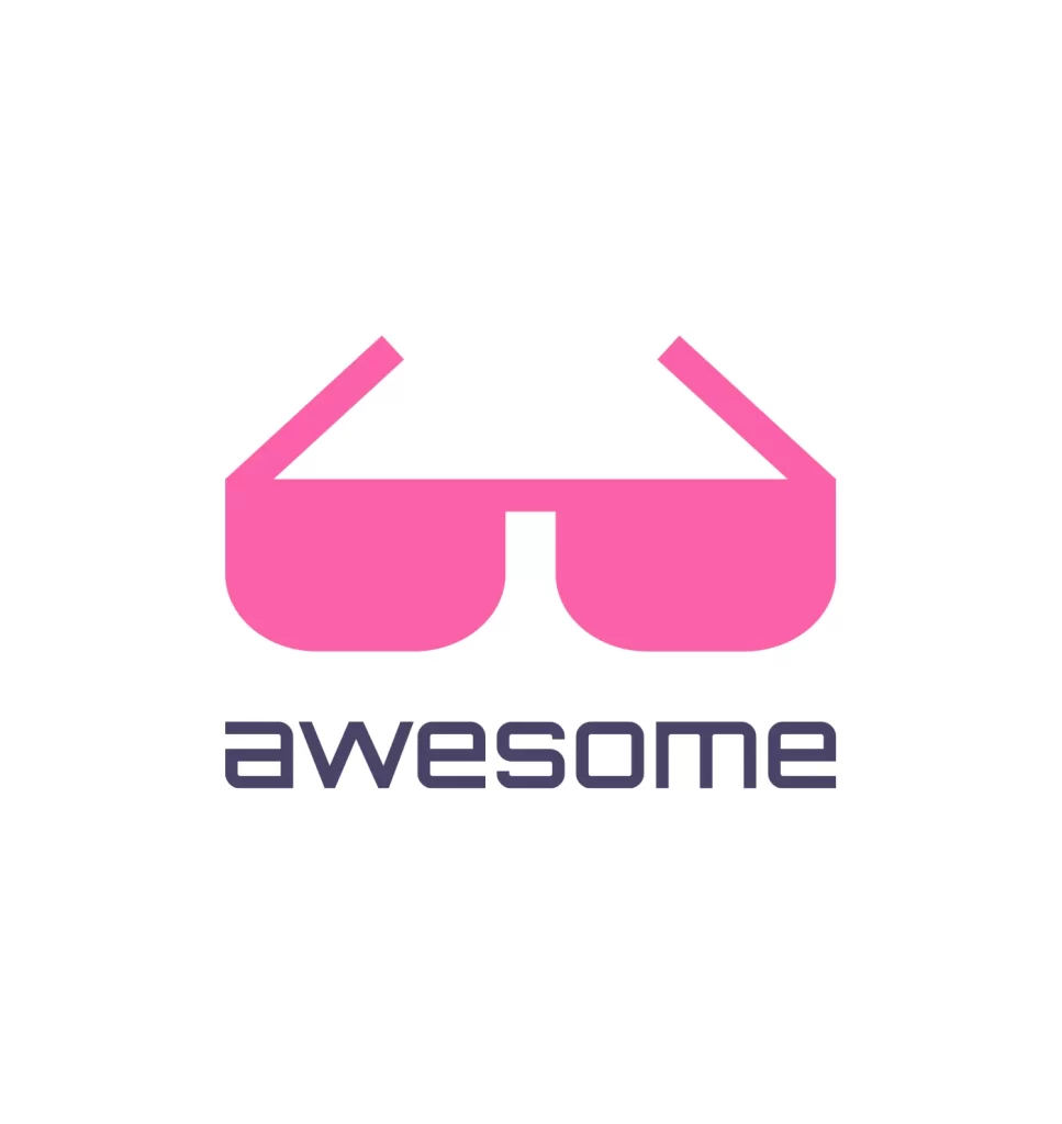 awesome sunglasses vector logo