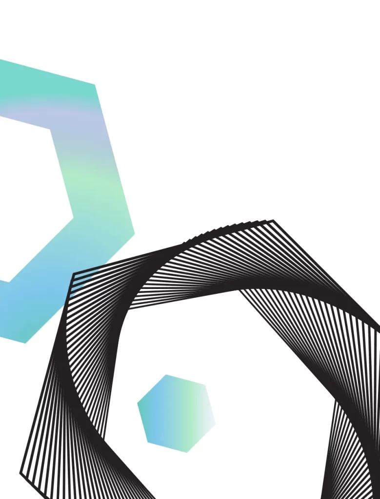 hexagon lines vector illustration