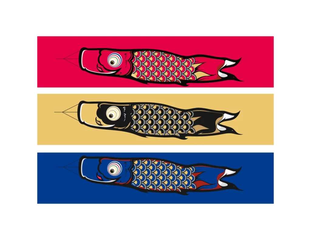 koinobori carp streamer vector illustration