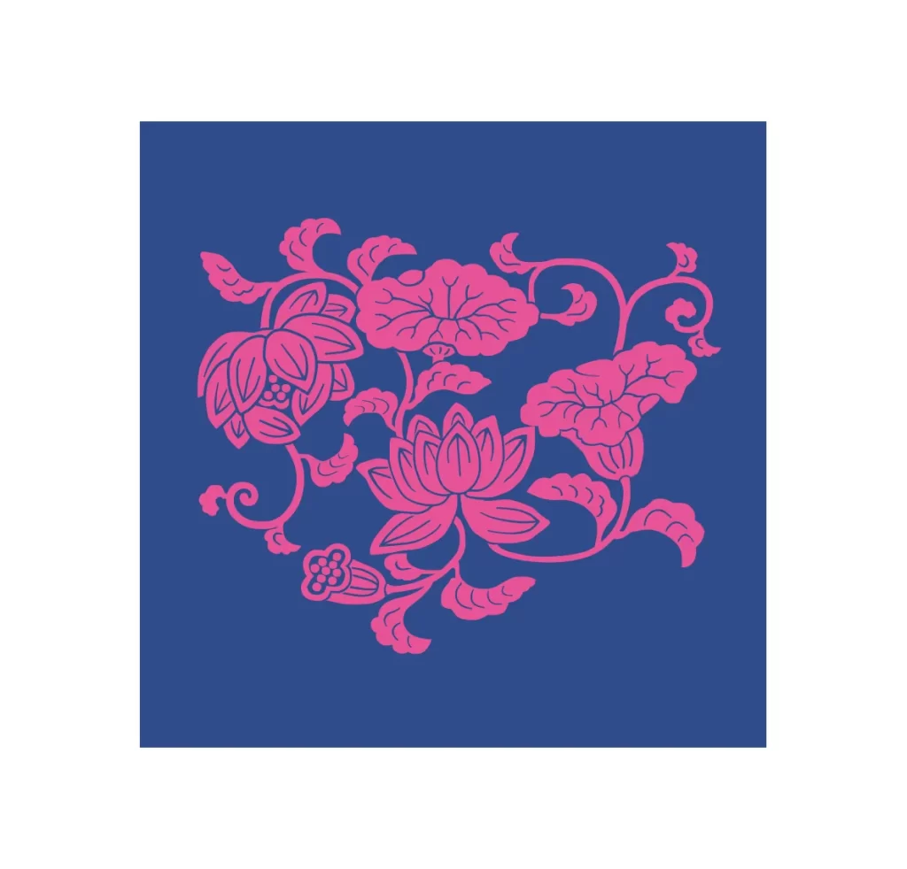 lotus Chinese vector illustration painting