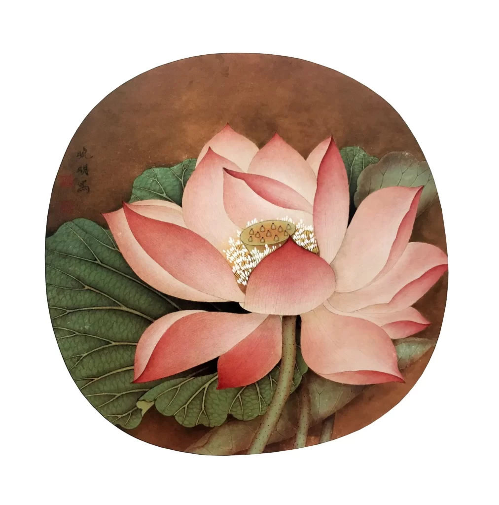 lotus out of water flower painting