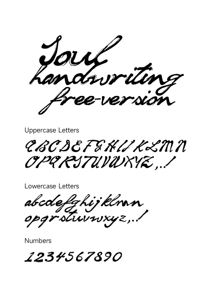 Soul Handwriting version font download