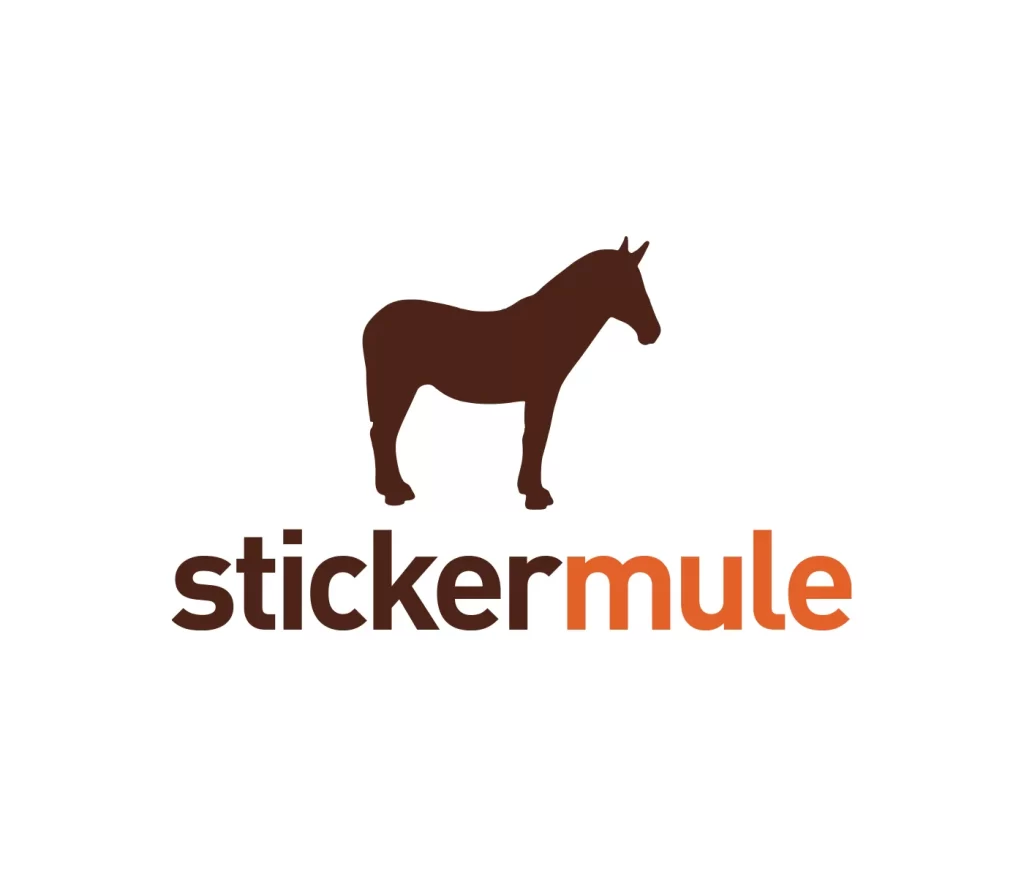 sticker mule vector logo