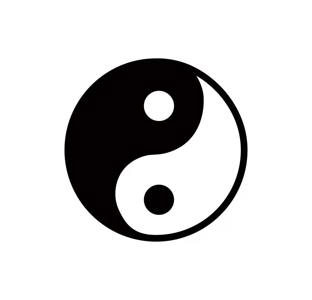 Chinese Taiji philosophy Taichi vector logo icon