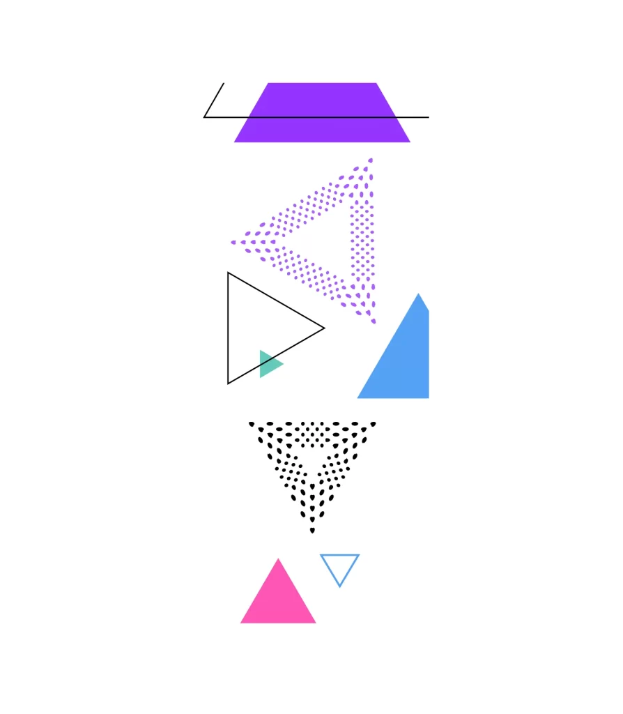 Geometric figure triangle background pattern vector