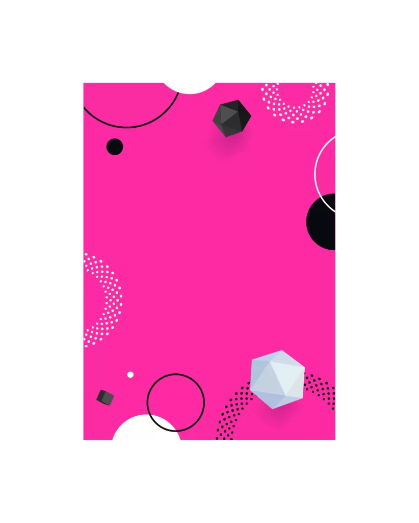 Geometric shape pink background pattern vector annulus