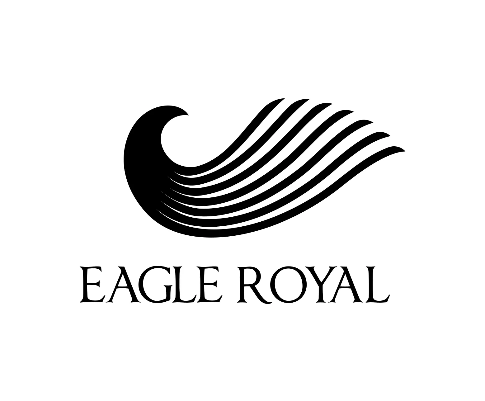 Royal Eagle Design black and white eagle vector logo