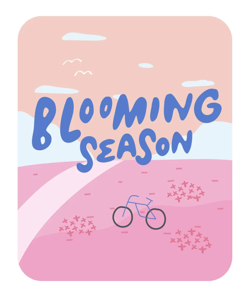 blooming season spring vector illustration