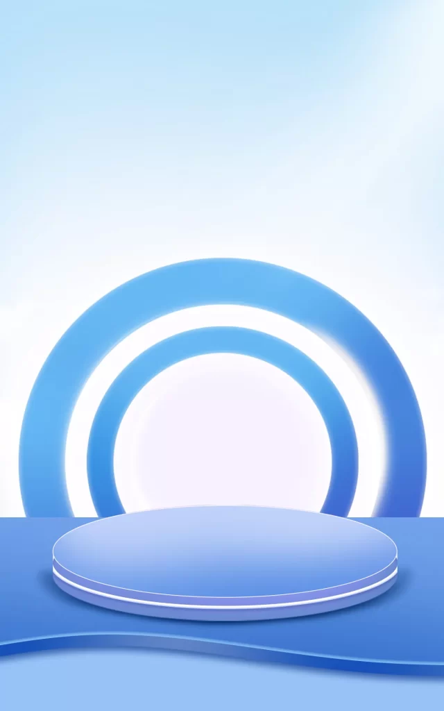 blue background 3D stage E-commerce banner