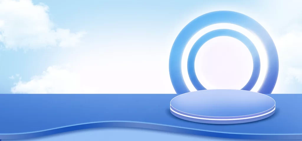 blue background stage E-commerce banner