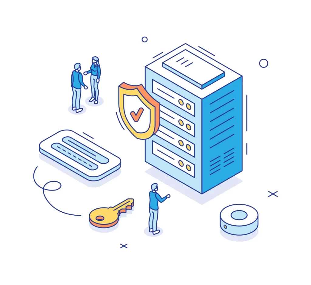 data security vector illustration