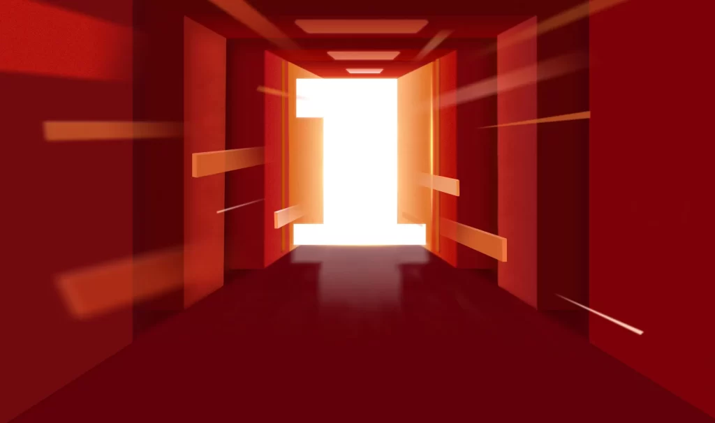 one background red lighting number