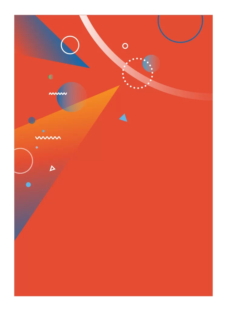 red background geometric figure vector