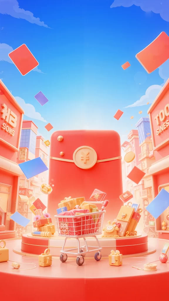 red envelopes red packets shoppig
