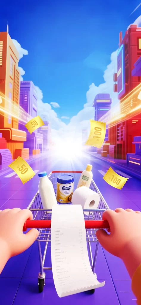 shopping cart sale background PSD