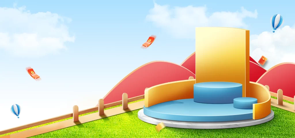 sky cloud E-commerce banner 3D scene stage