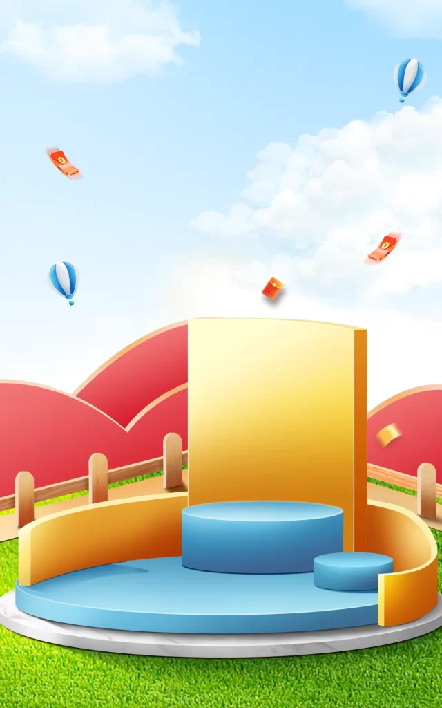 sky cloud E-commerce banner scene 3D stage