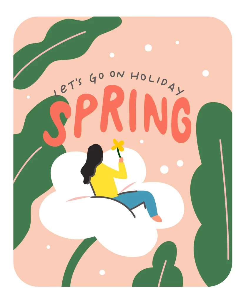 spring holiday flower vector illustration