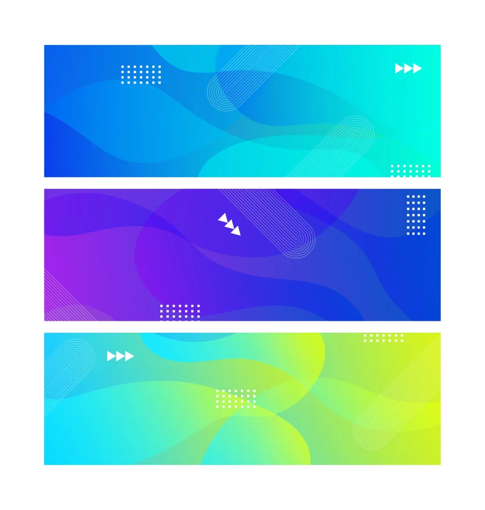 background vector banner Gradient color shape block