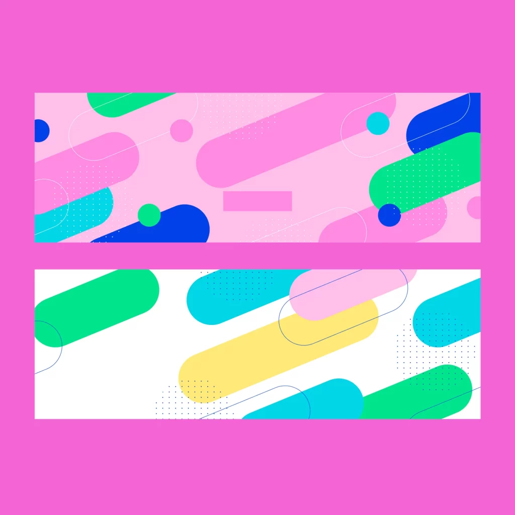 background vector banner colorful color shape block