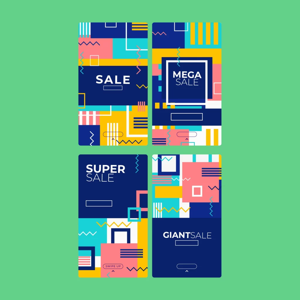 background vector banner sale colorful color block abstract